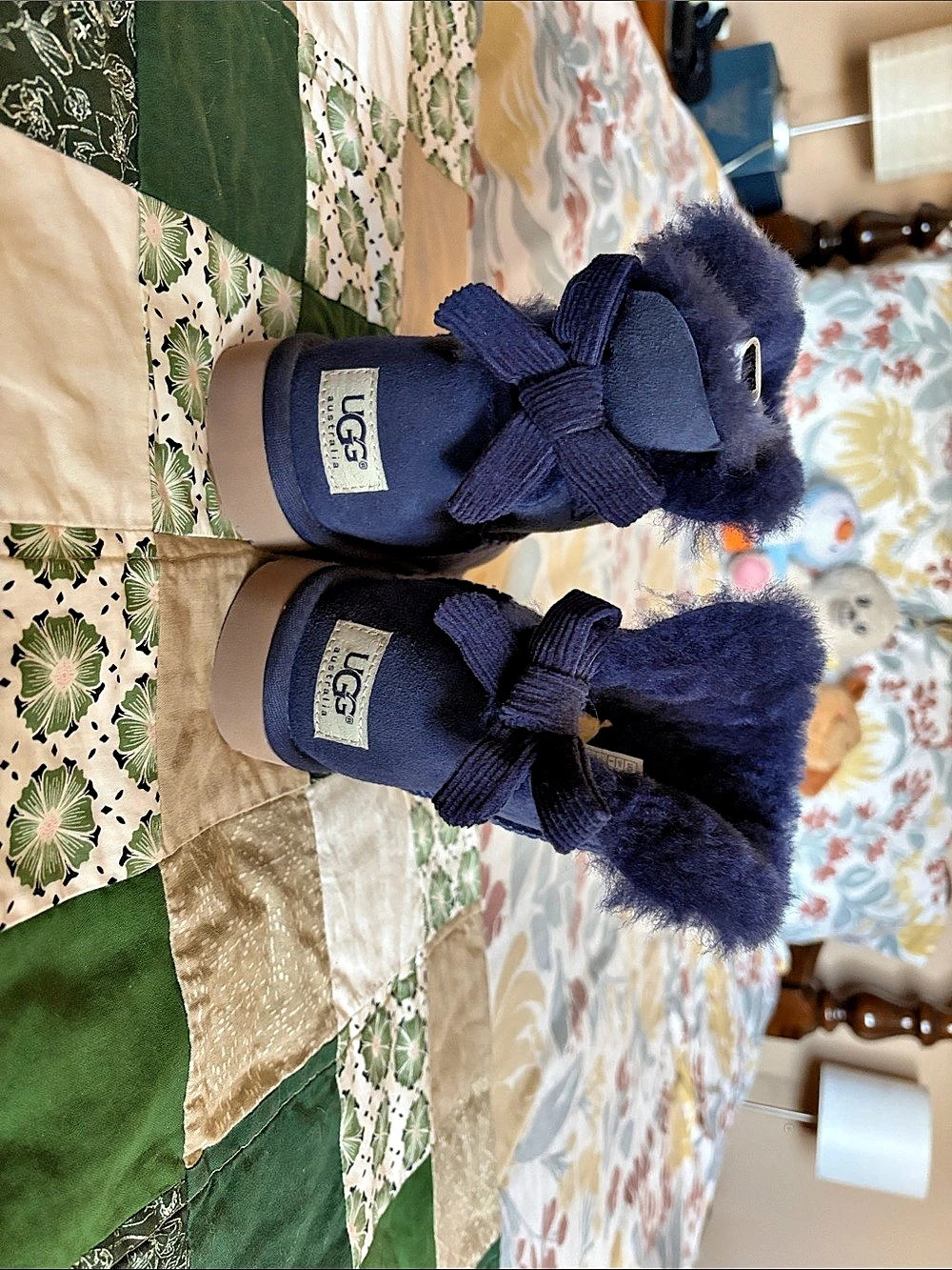 NWOT UGG Bailey Bow Blue Boots